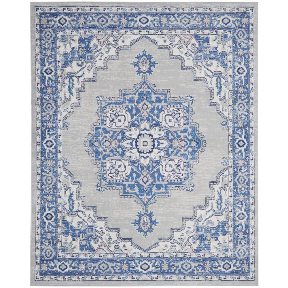 Nourison Whimsicle WHS03 Indoor only Area Rug - Grey Blue 8' x 10'
