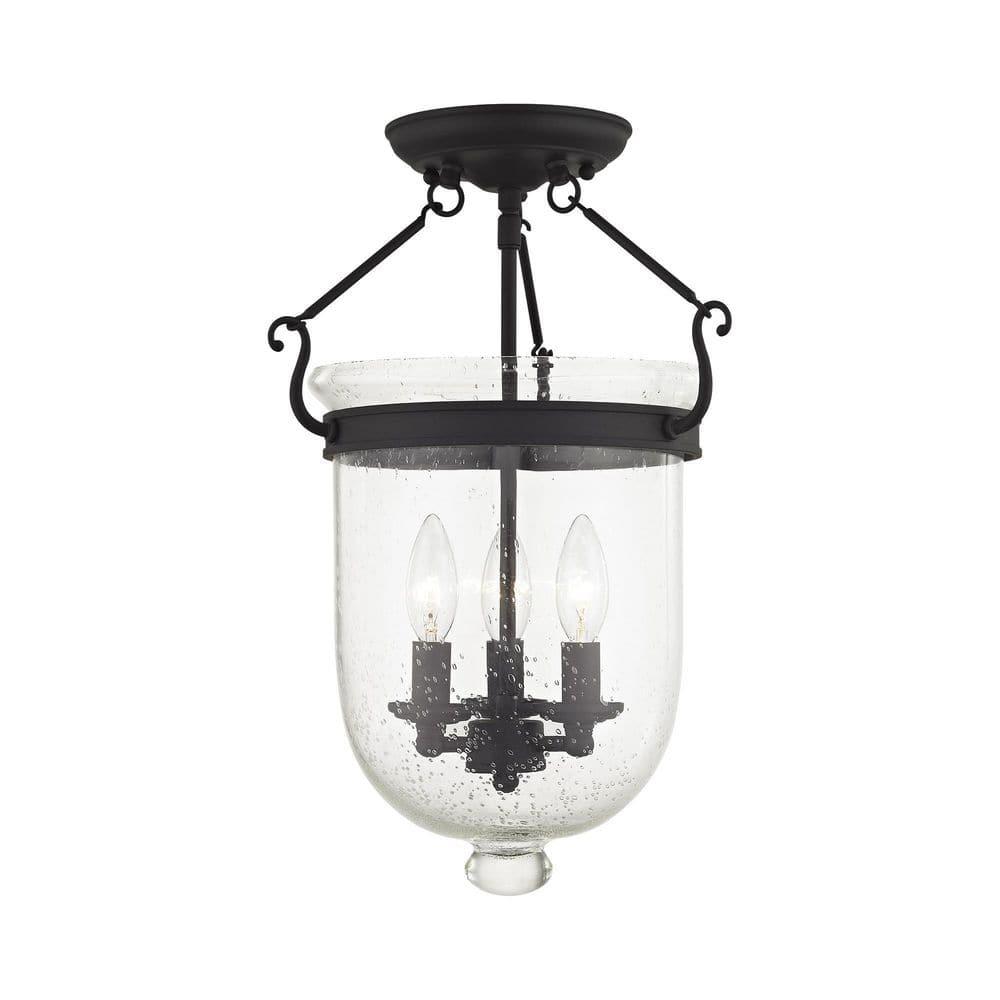 Glass Semi Flush Mount