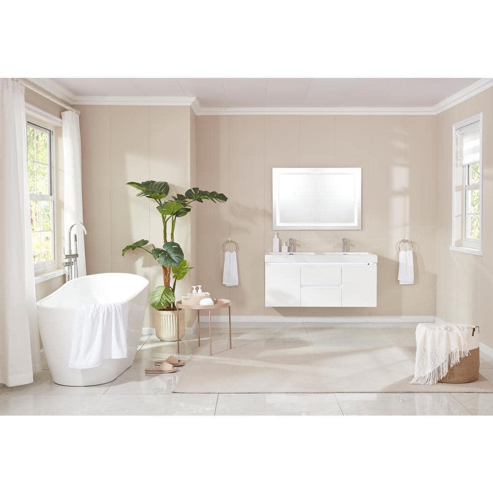 55.3" X 28.3" Freestanding Soaking Bathtub