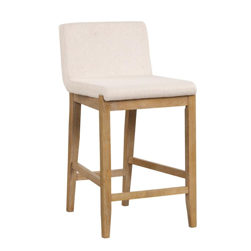 Nathan James Upholstered Wooden Stool