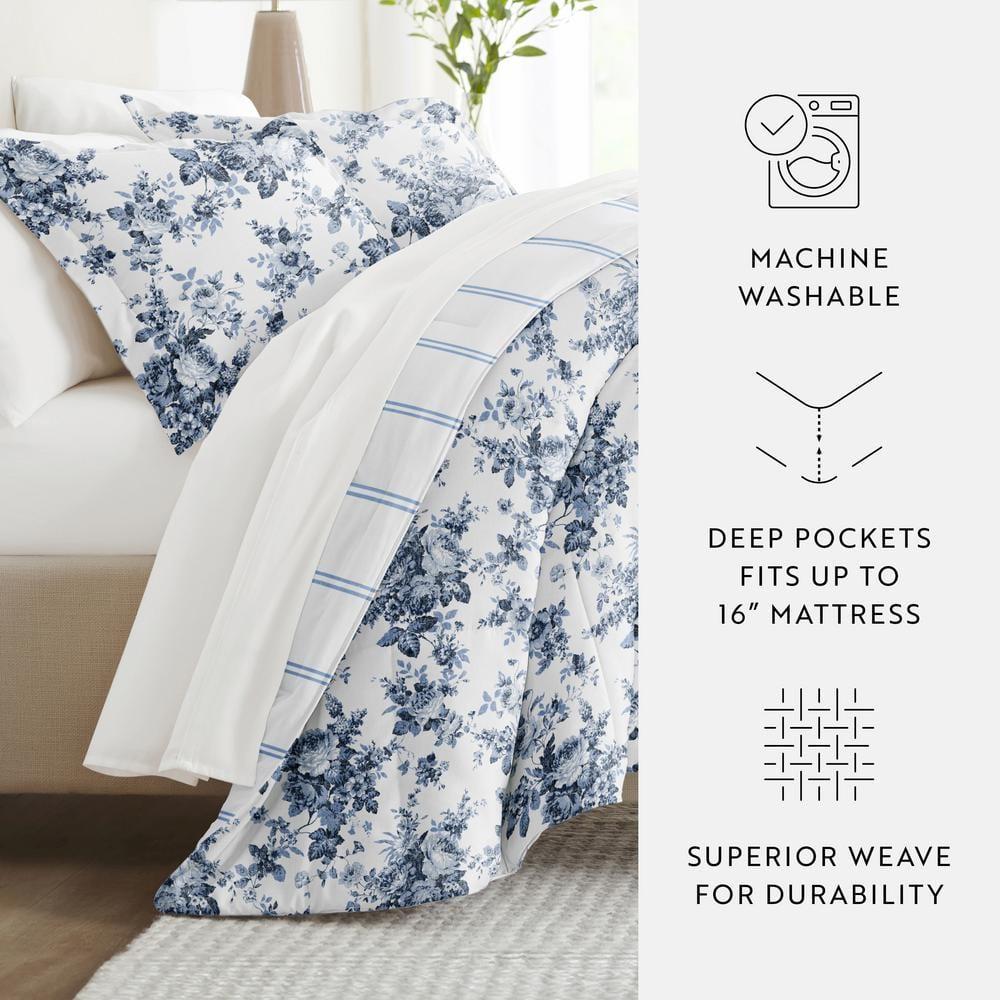 IEnjoy Home 7-Piece Bedding Bundle - Pattern Comforter and Sheet Set