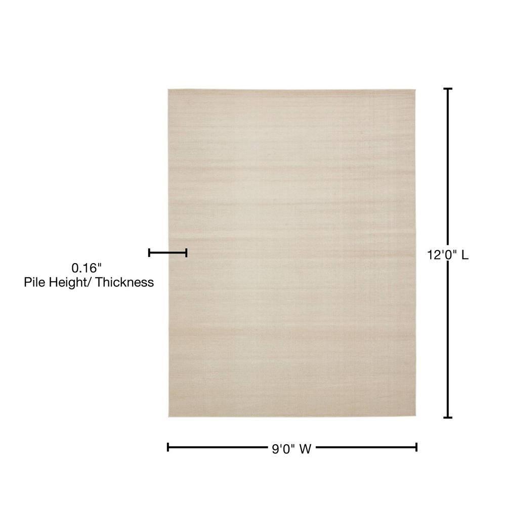 Unique Loom Williamsburg Collection Area Rug - Solid (9'  x 12' 2" Rectangle Beige)