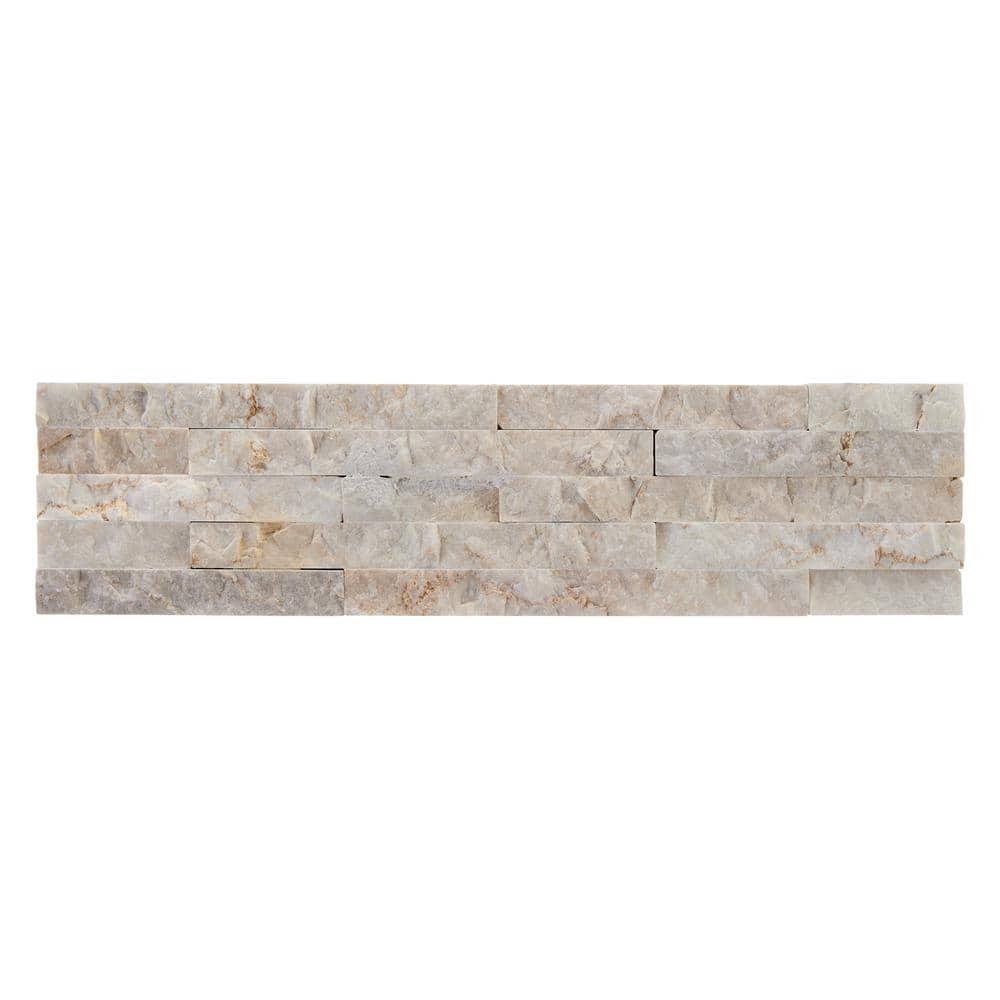 Cruz Bay Studio Slender Strip 3in.x12in. Split Face Marble Wall Tile