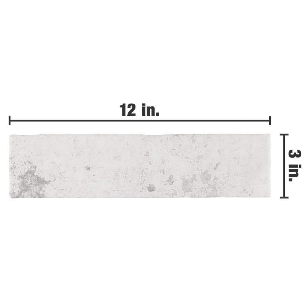London 3" x 12" Porcelain Brick Look Subway Wall Tile