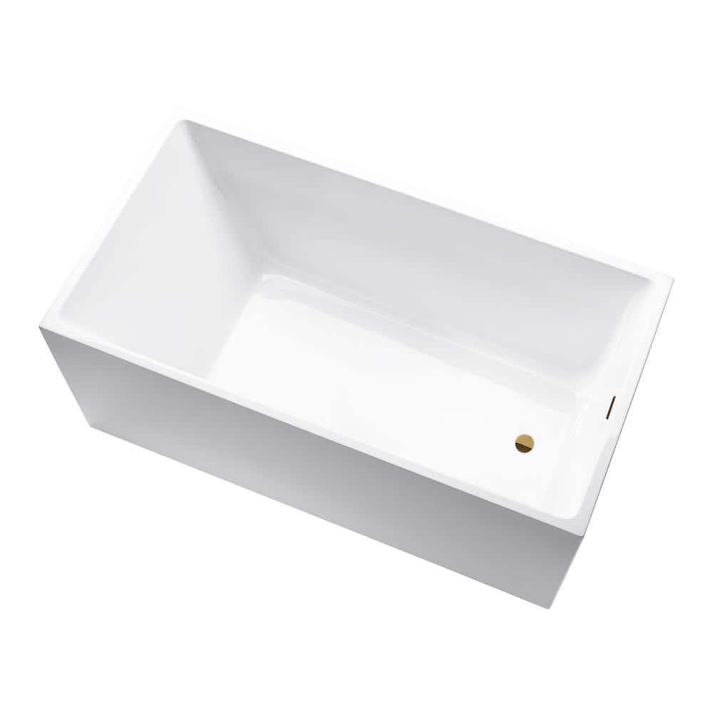 47" x 29" Freestanding Soaking Acrylic Bathtub