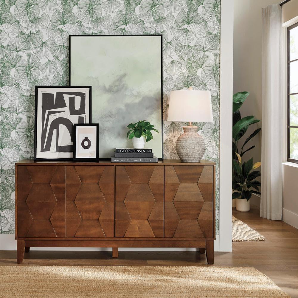 The Mod Greenhouse 29" Artificial Green Spathiphyllum Plant in a Black Matte Planter Pot