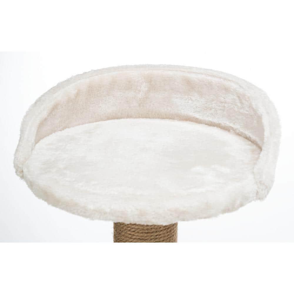 TRIXIE TRIXIE Nayra 32.7" Cat Tree, 3-Level Cat Scratcher, Plush Covered Cat Condo Removable Bed, Platform & Perch