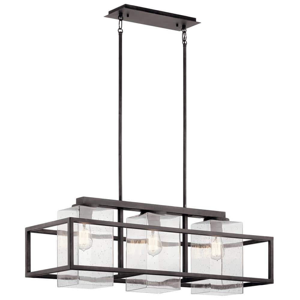Kichler Lighting Wright 3 - Light Chandelier in  Weathered Zinc