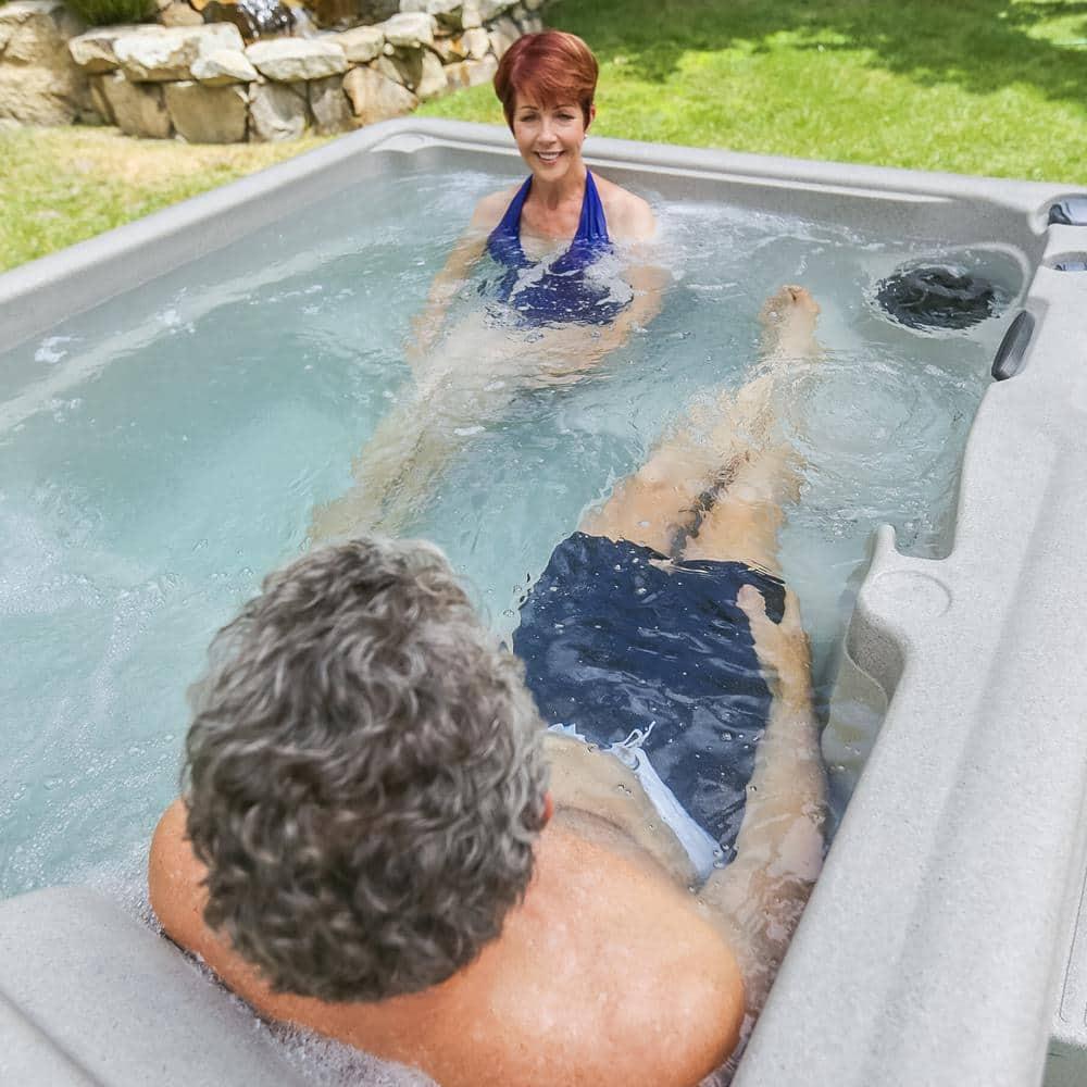Lifesmart Spas and Saunas Lifesmart Spas LS350DX 110 Volt 5-Person 28-Jet Rectangle Plug and Play Hot Tub with Ozonator