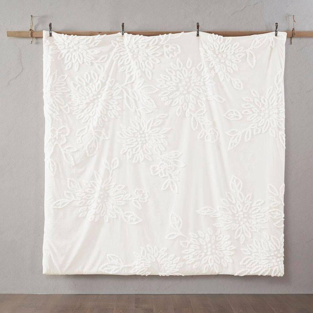 Kelly Clarkson Home Gwyneth 3 Piece Tufted Cotton Chenille Floral Duvet Cover Set