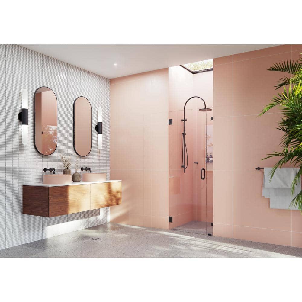 Illume 32 in. x 78 in. Fully Frameless Wall Hinge Shower Door