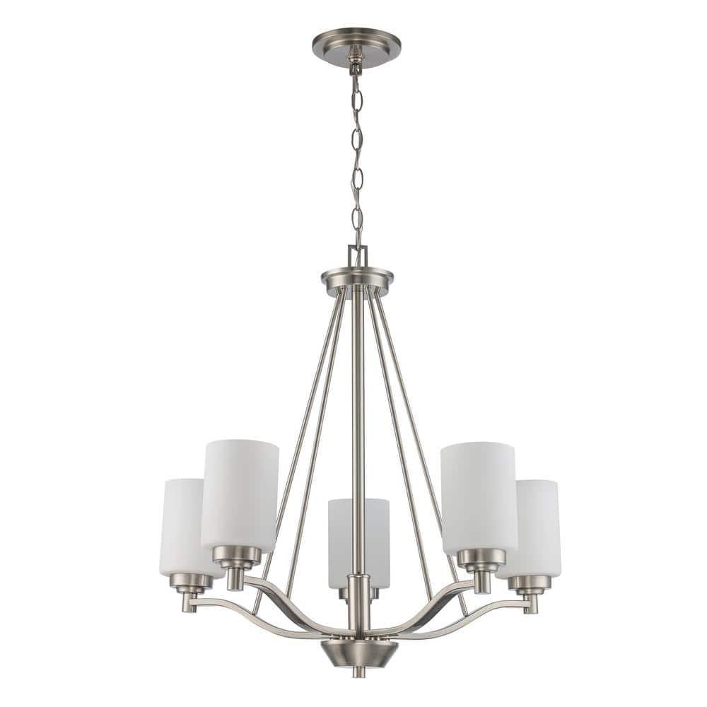 Trans Globe Lighting 70525 Mod Pod 5 Light 25" Wide Chandelier - Nickel