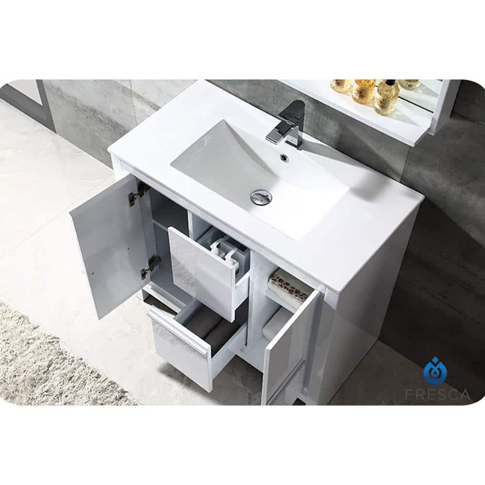 Fresca Allier 36" Free-Standing Single Sink Modern Bathroom Vanity Set