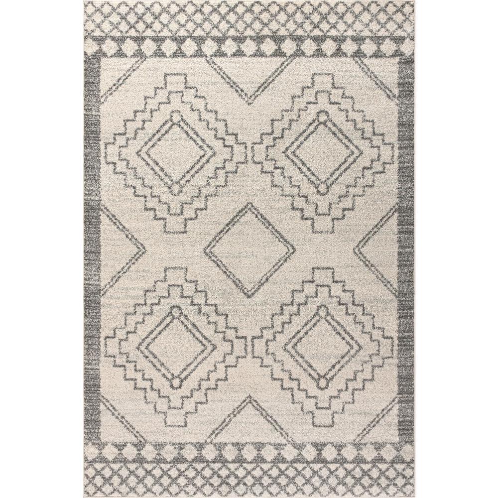 JONATHAN Y Amir Moroccan Beni Souk Cream/Gray 9 ft. x 12 ft. Area Rug