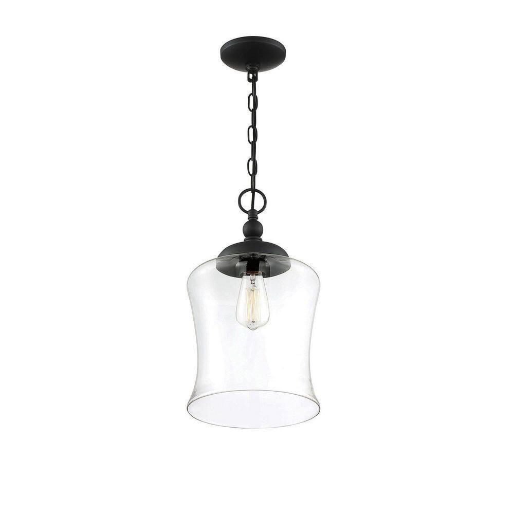 Trade Winds Lighting 1-Light Pendant Light In Matte Black