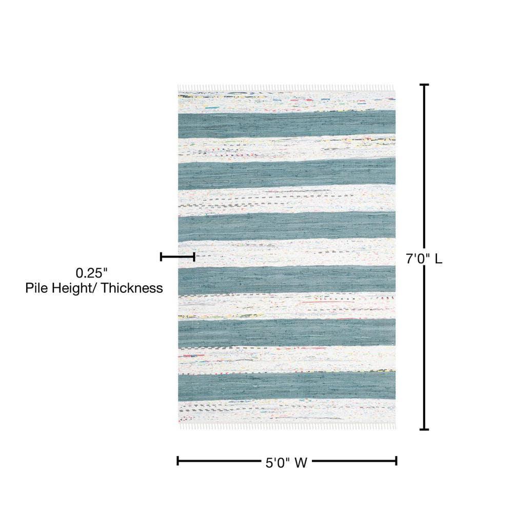 Montauk MTK720 Hand Woven Area Rug - Ivory/Charcoal - 5'x7' - Safavieh.