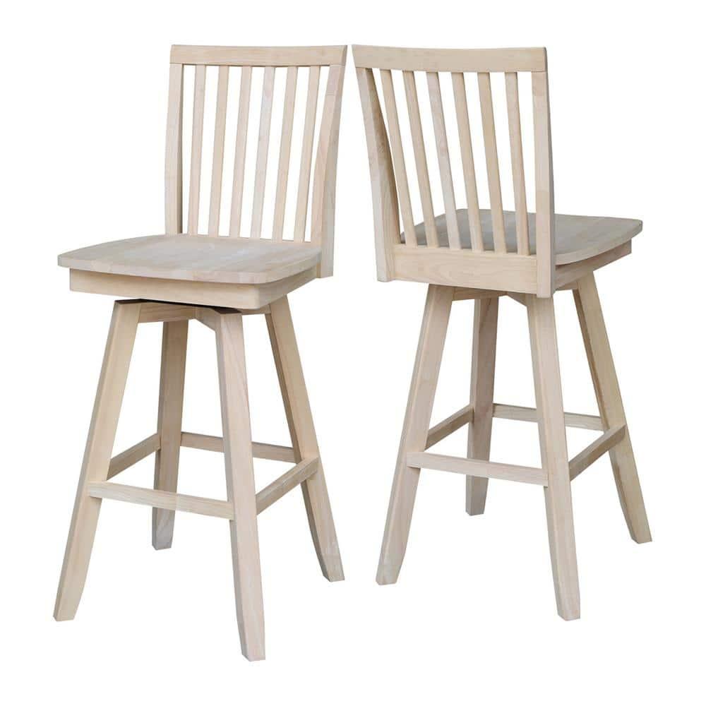 International Concepts Mission Bar Stool, 30", Ready to Finish