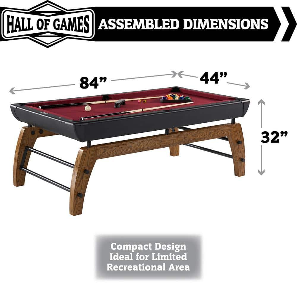 Hall of Games Hall of Games Edgewood 7' Pool Table with Playing Accessories
