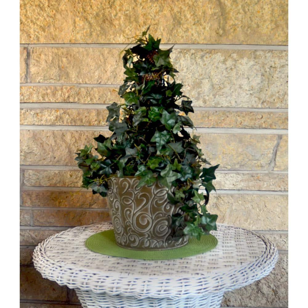 30" Brown Metal Totem Pole Plant Support