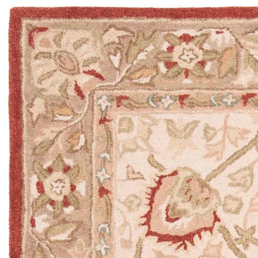 SAFAVIEH Anatolia Venice Traditional Wool Area Rug, Beige/Rust, 8' x 10'