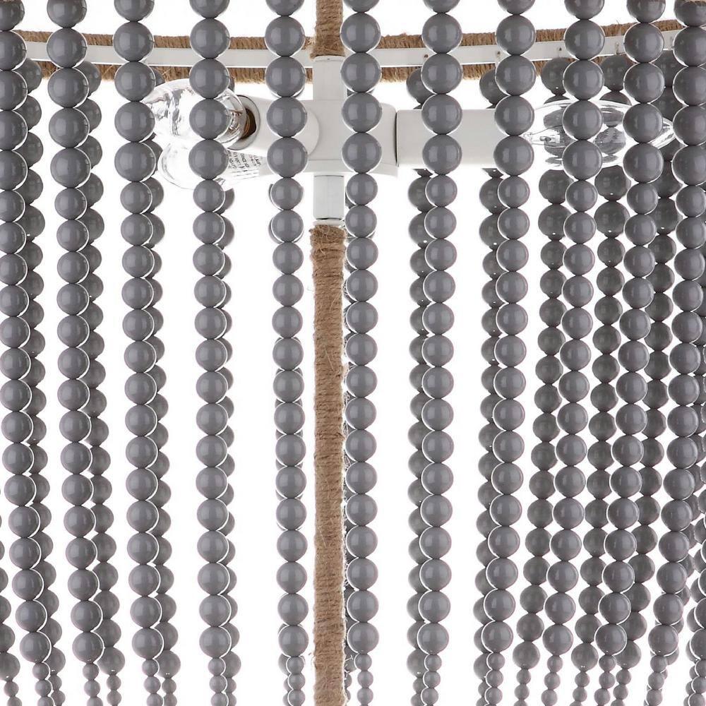 Angie Beads Pendant Lamp - LIT4476 - Grey - Safavieh