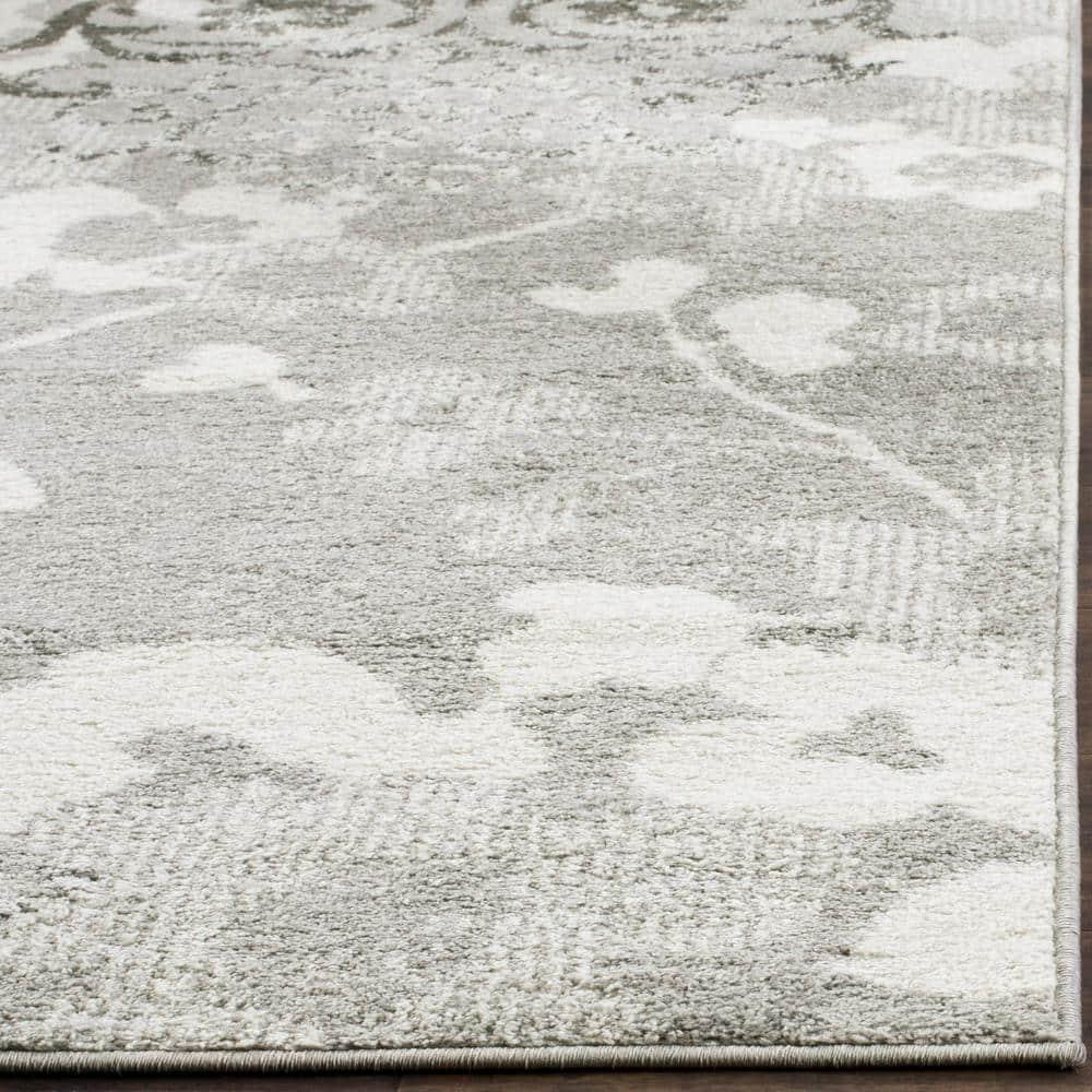 Adirondack ADR114 Machine Made Indoor Accent Rug - Silver/Ivory - 3'x5' - Safavieh
