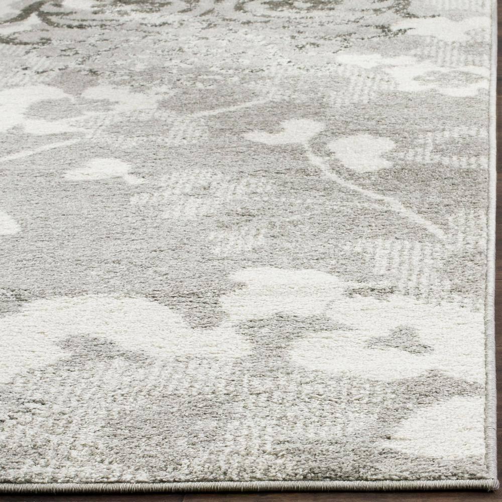 Adirondack ADR114 Machine Made Indoor Area Rug - Silver/Ivory - 6'x6' - Safavieh