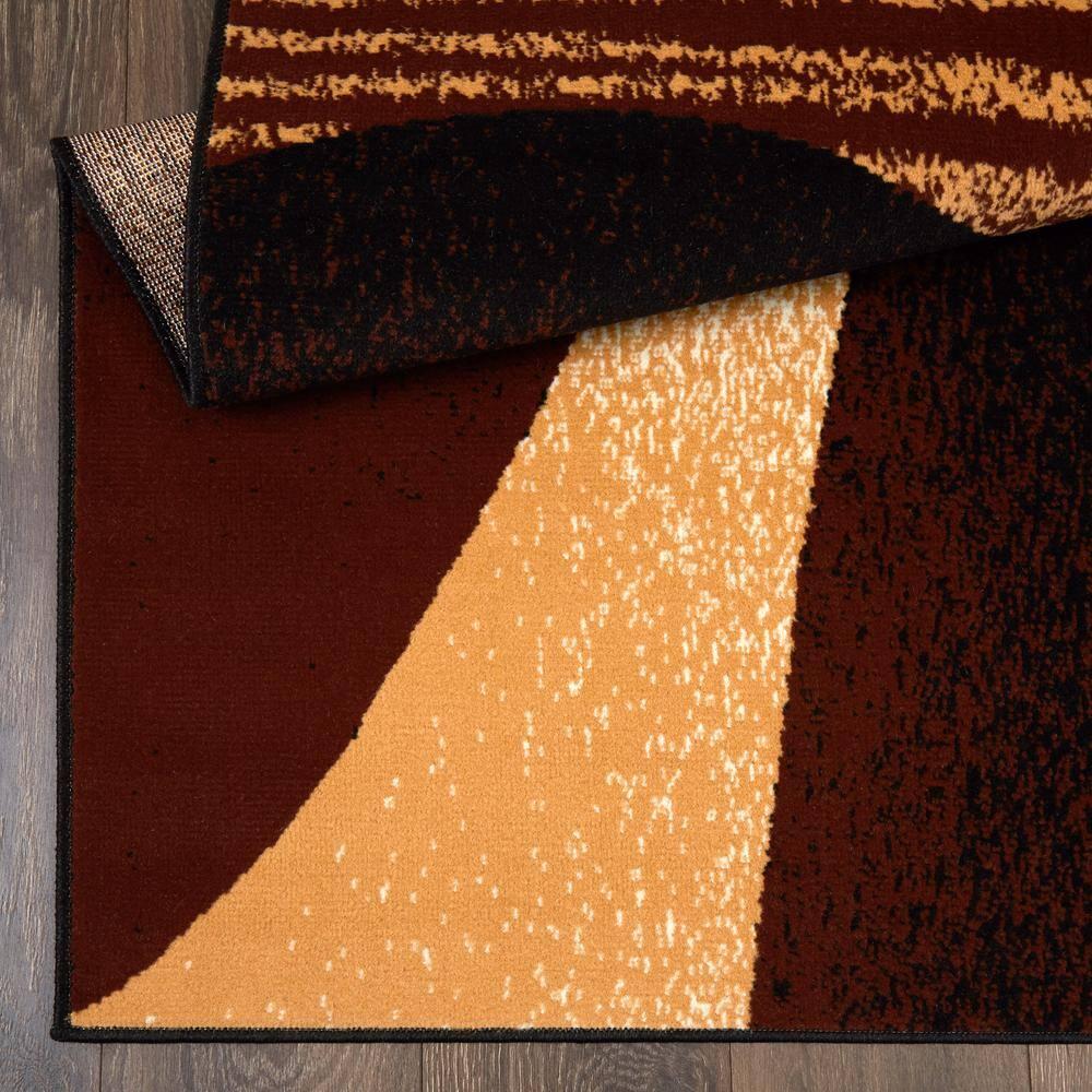 Home Dynamix Ariana Arcata Contemporary Bold Abstract Graphic Area Rug, Black/Brown, 3-Piece Set