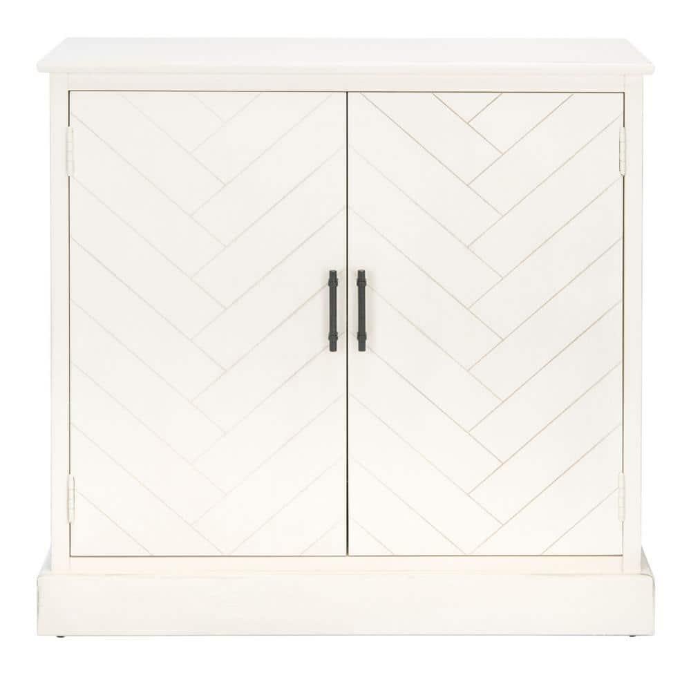 Peyton 2 Door Sideboard - Distressed White - Safavieh
