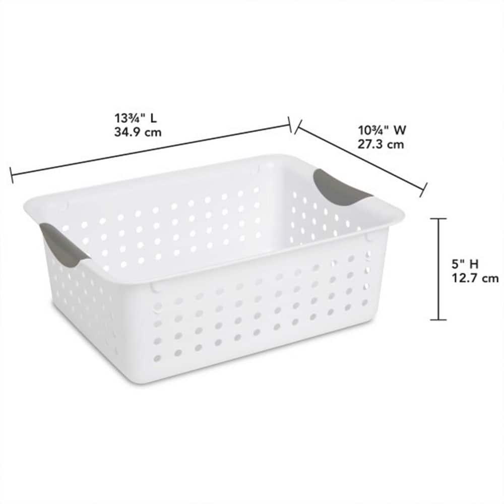 Sterilite Deep & Medium Ultra Plastic Storage Bin Organizer Basket Pair | Wayfair