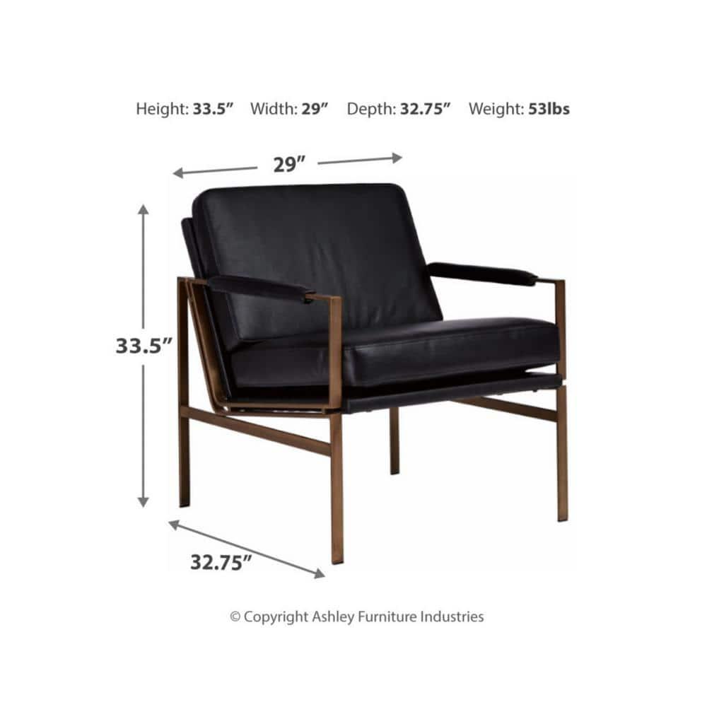 Signature Design by Ashley Contemporary Puckman Accent Chair  Black