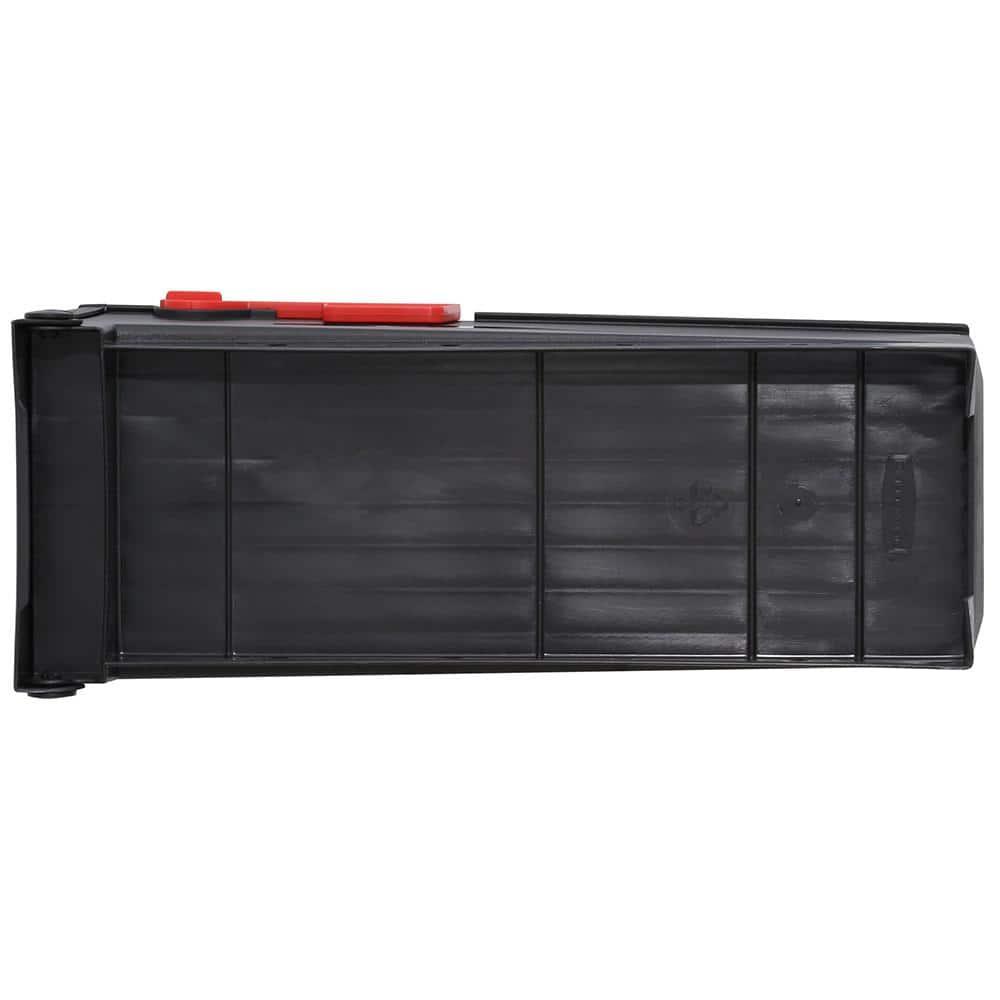 Architectural Mailboxes Patriot Plastic, Medium, Post-Mount Mailbox in Black