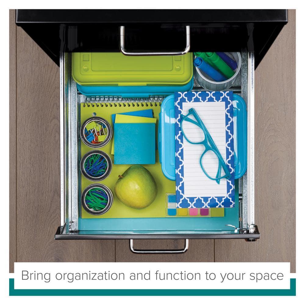 Hirsh Industries Space Solutions File Cabinet on Wheels 2 Drawer - Black: Steel Vertical Storage, Office Supplies, 26.7" Height