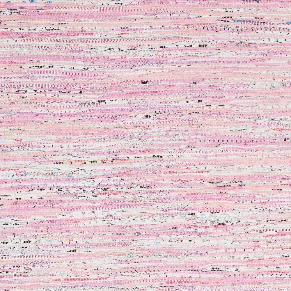 Rag Rug RAR125 Hand Woven Indoor Area Rug - Light Pink/Multi - 5'x7' - Safavieh.