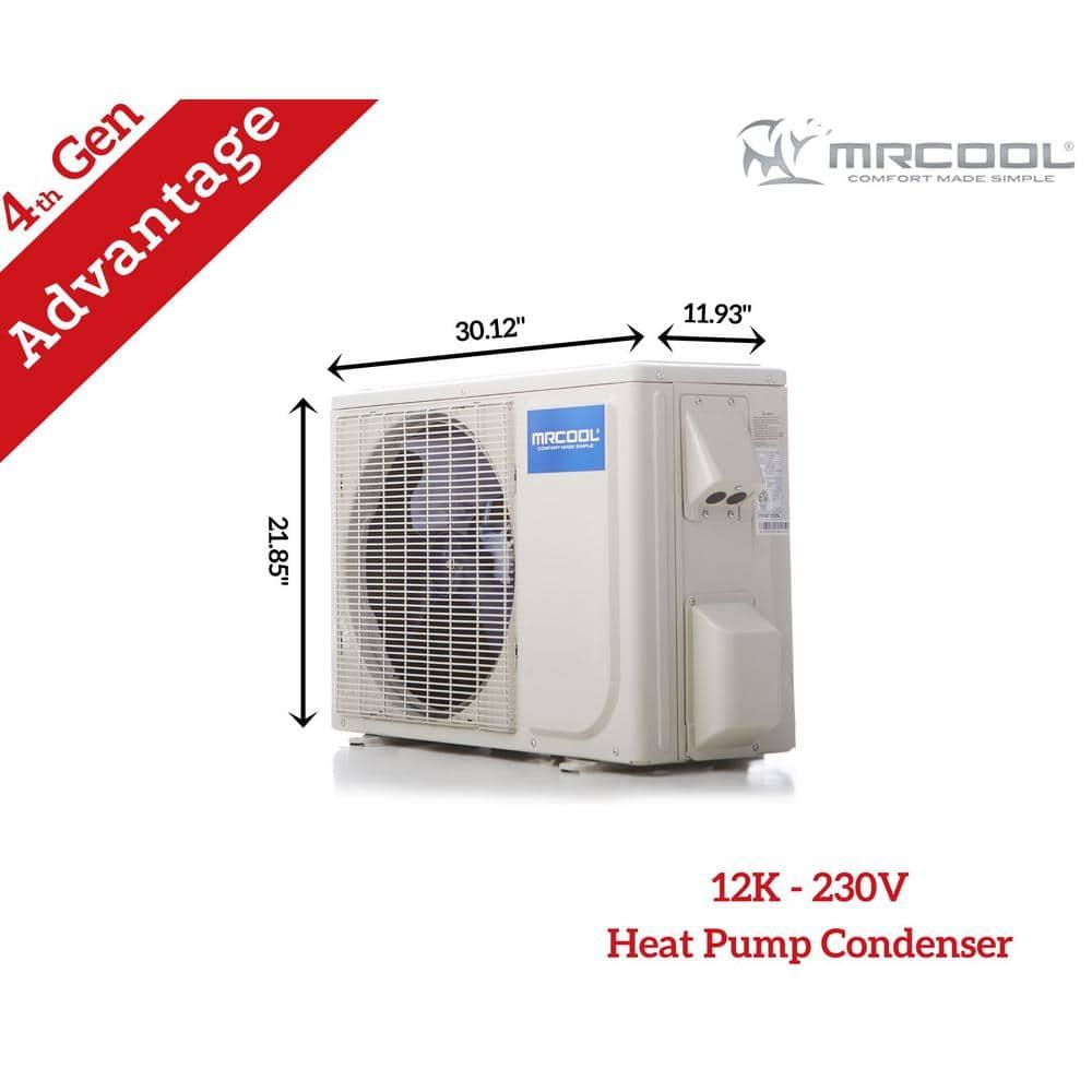MrCool MRCOOL Advantage 12,000 BTU Ductless Inverter Wall Mount Heat Pump System, White