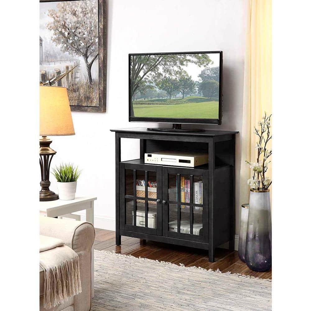 Convenience Concepts Big Sur Highboy TV Stand with Storage Cabinets for TVs up to 40 Inches, Weathered Gray