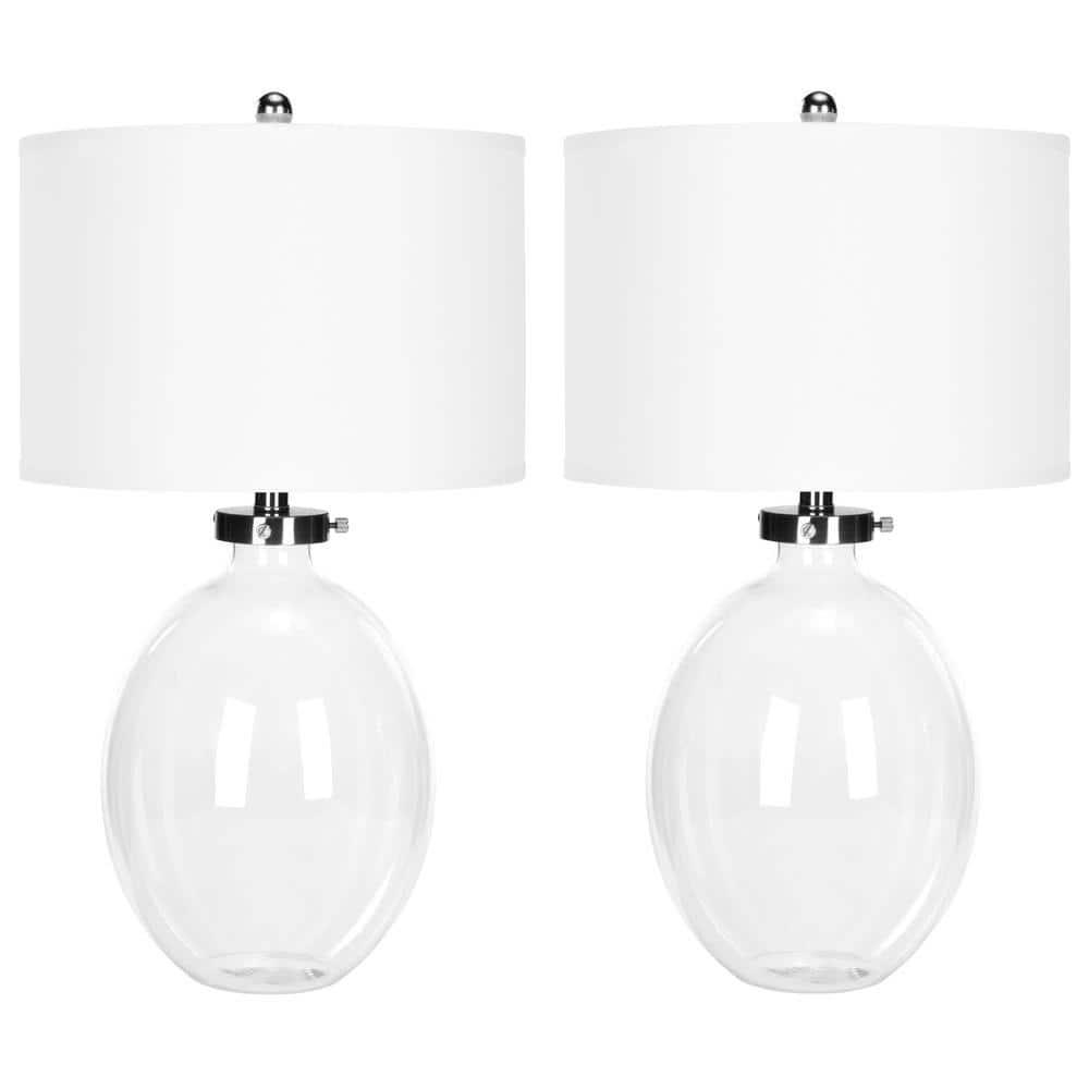 Neville Glass Table Lamp (Set of 2) - Clear - Safavieh.