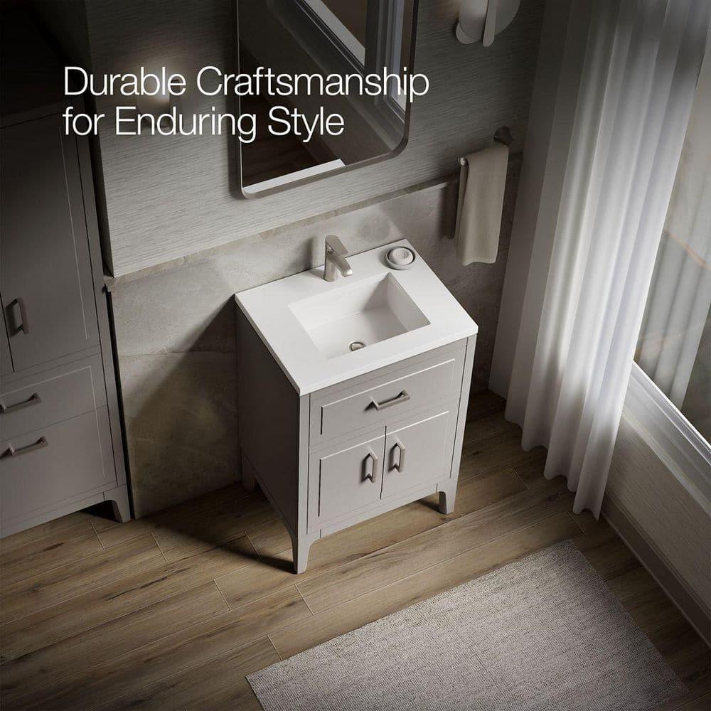 Seer 24" Freestanding Single Bathroom Vanity Cabinet with Sink and Quartz Top