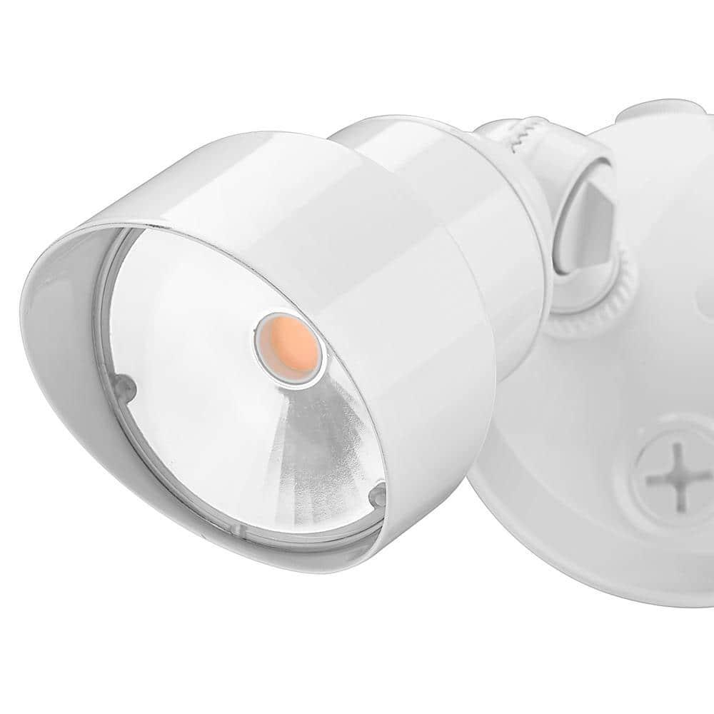 Acclaim Lighting LFL2WH 2-Light Gloss White Integrated LED Adjustable Head Floodlight