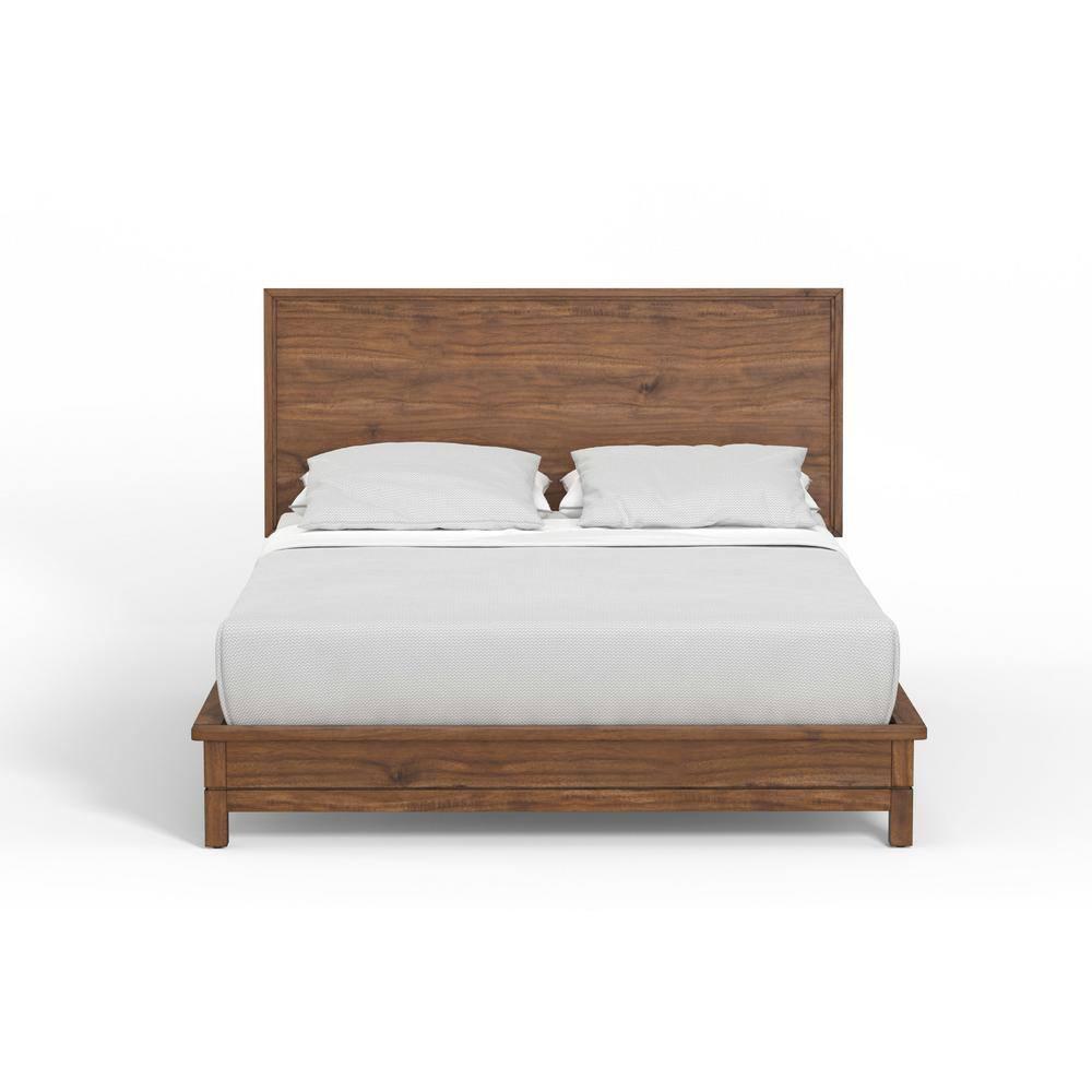 Origins by Alpine Nova Standard King Platform Bed in Honey Maple (Brown)