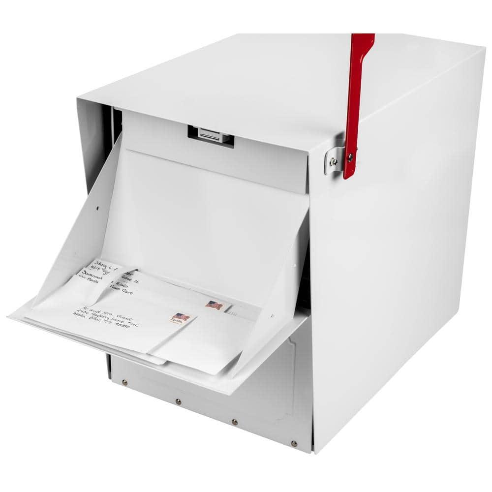 Architectural Mailboxes Oasis Classic Large High Security Parcel Mailbox, White