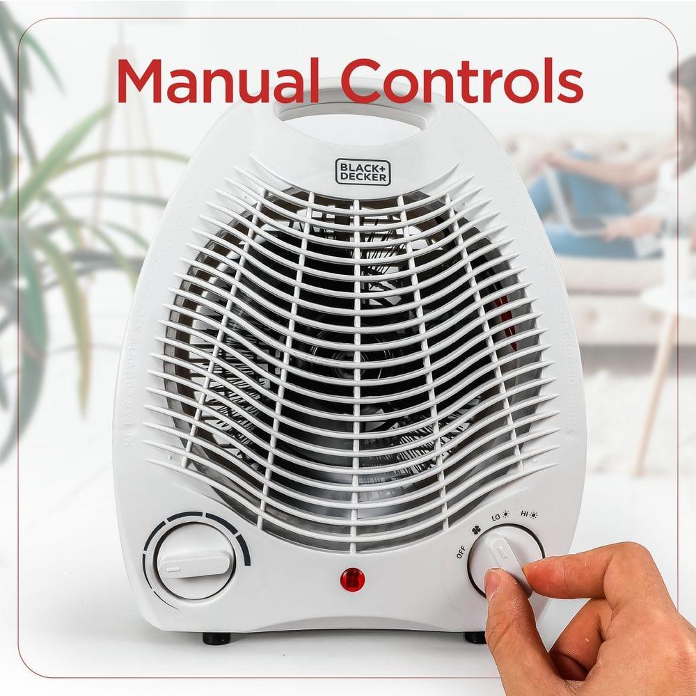BLACK+DECKER Personal Desktop 1,500 Watt Electric Fan Compact Heater