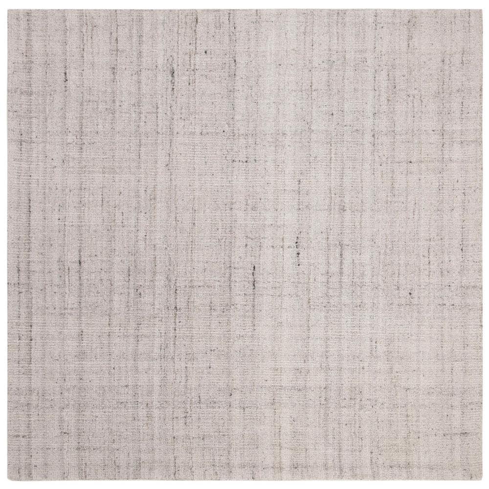 Abstract ABT141 Handmade Indoor Area Rug - Light Grey - 4'x4' - Safavieh