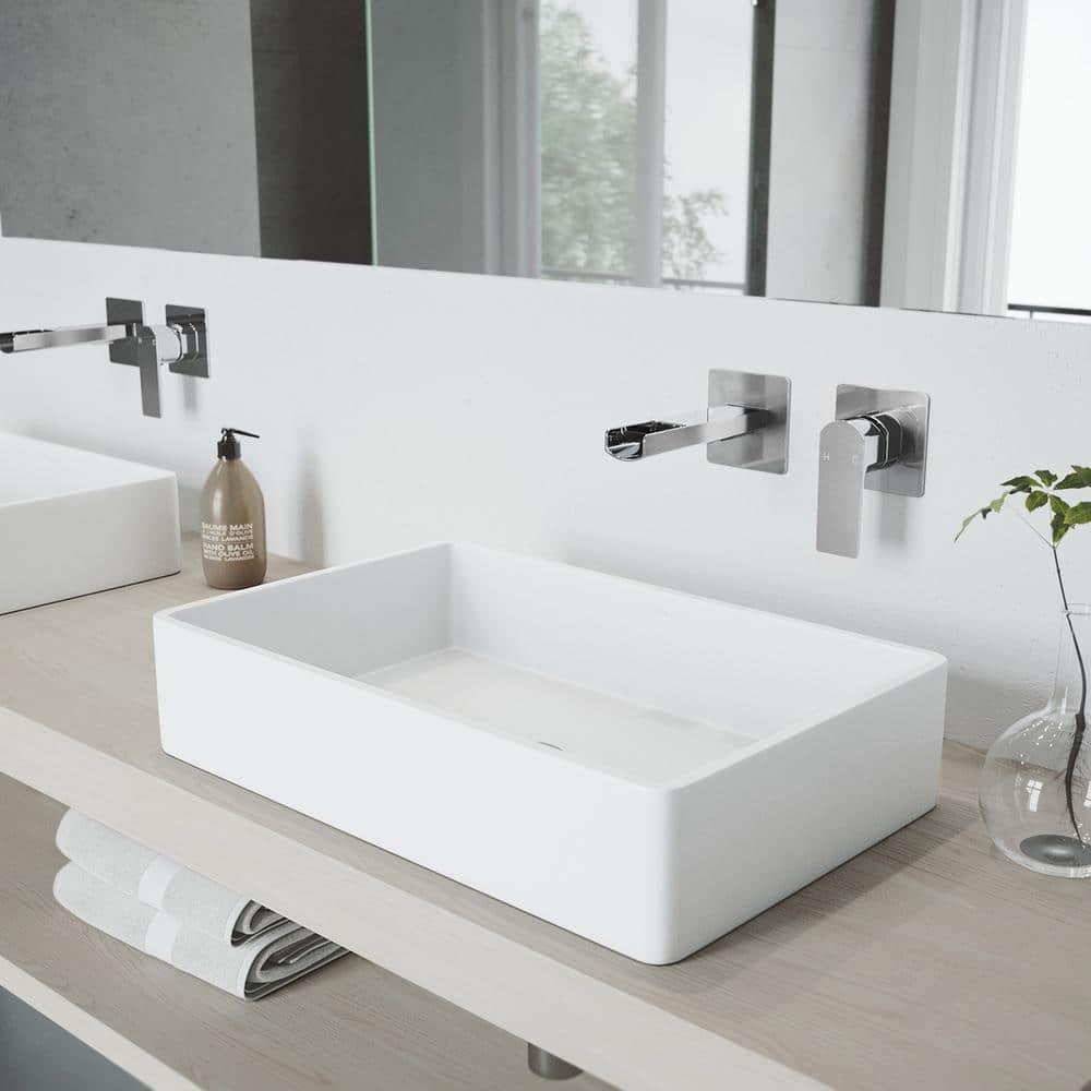 Atticus 5" H Single Handle WaterSense Wall Mount Bathroom Faucet