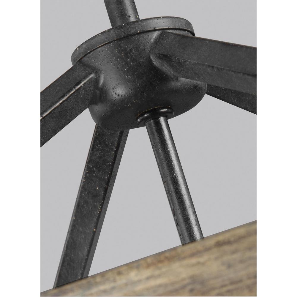 Buford Wood & Iron Chandelier (12"-26")