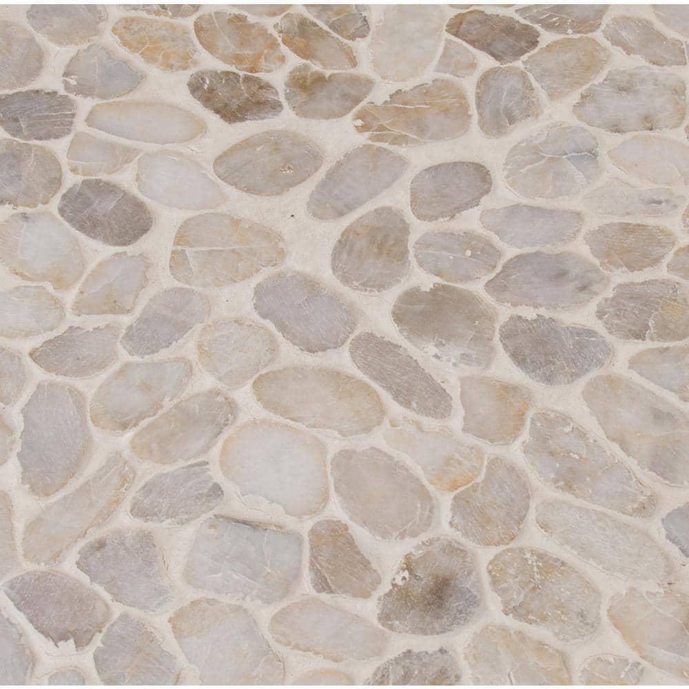 12" x 12" Natural Stone Pebbles/Rocks Mosaic Floor & Wall Tile
