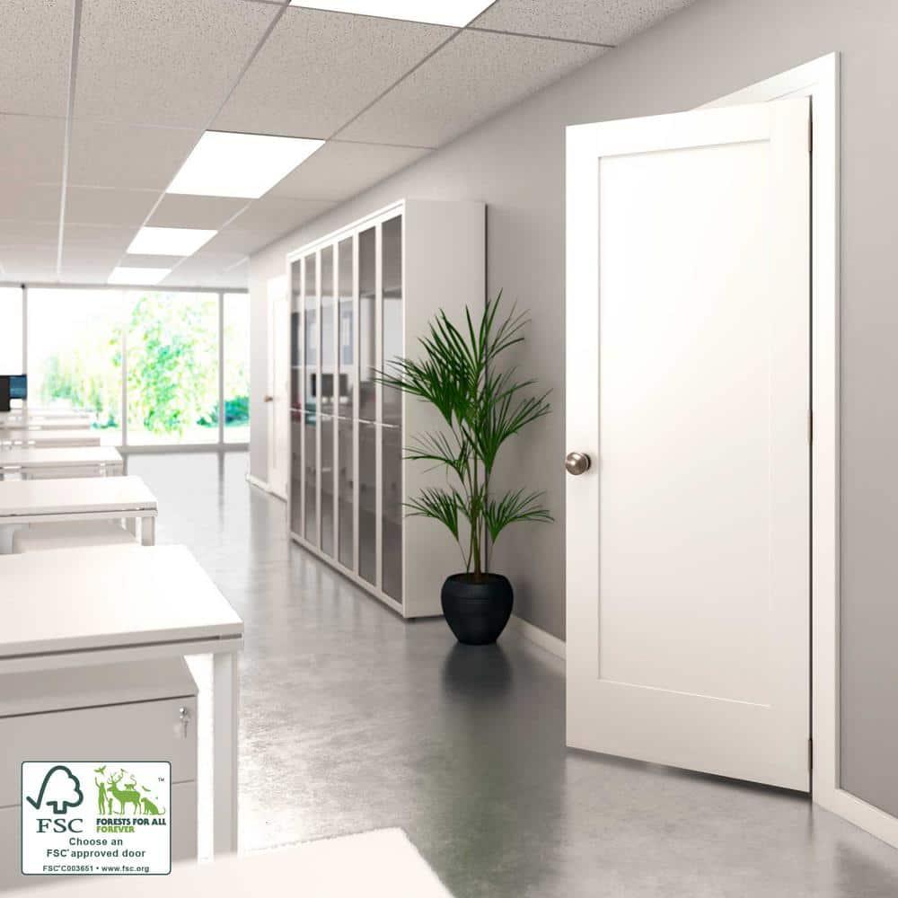 80'' Solid Wood Paneled Slab Door