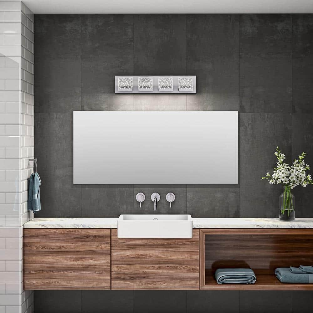 Artika Bubble Cube 4-light Integrated LED Vanity Light Chrome