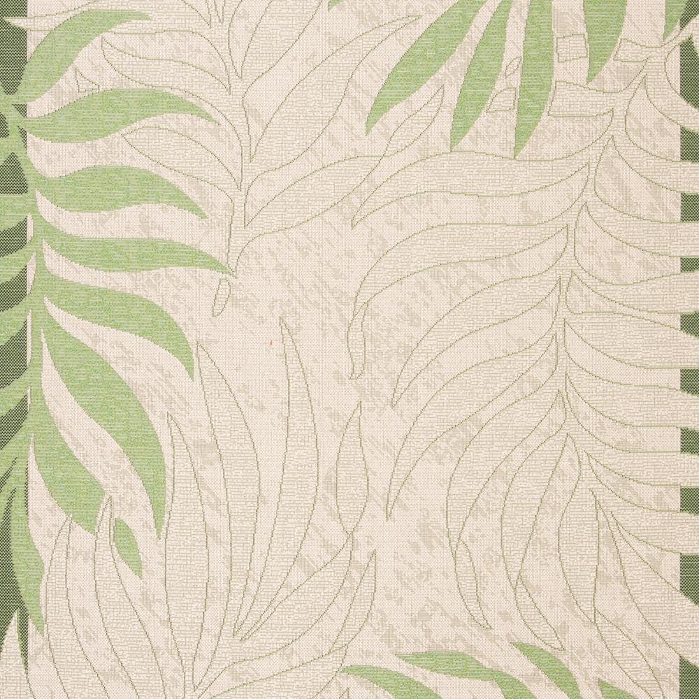 Courtyard CY7836 Power Loomed Indoor/Outdoor Area Rug - Cream/Green - 5'3"x7'7" - Safavieh.