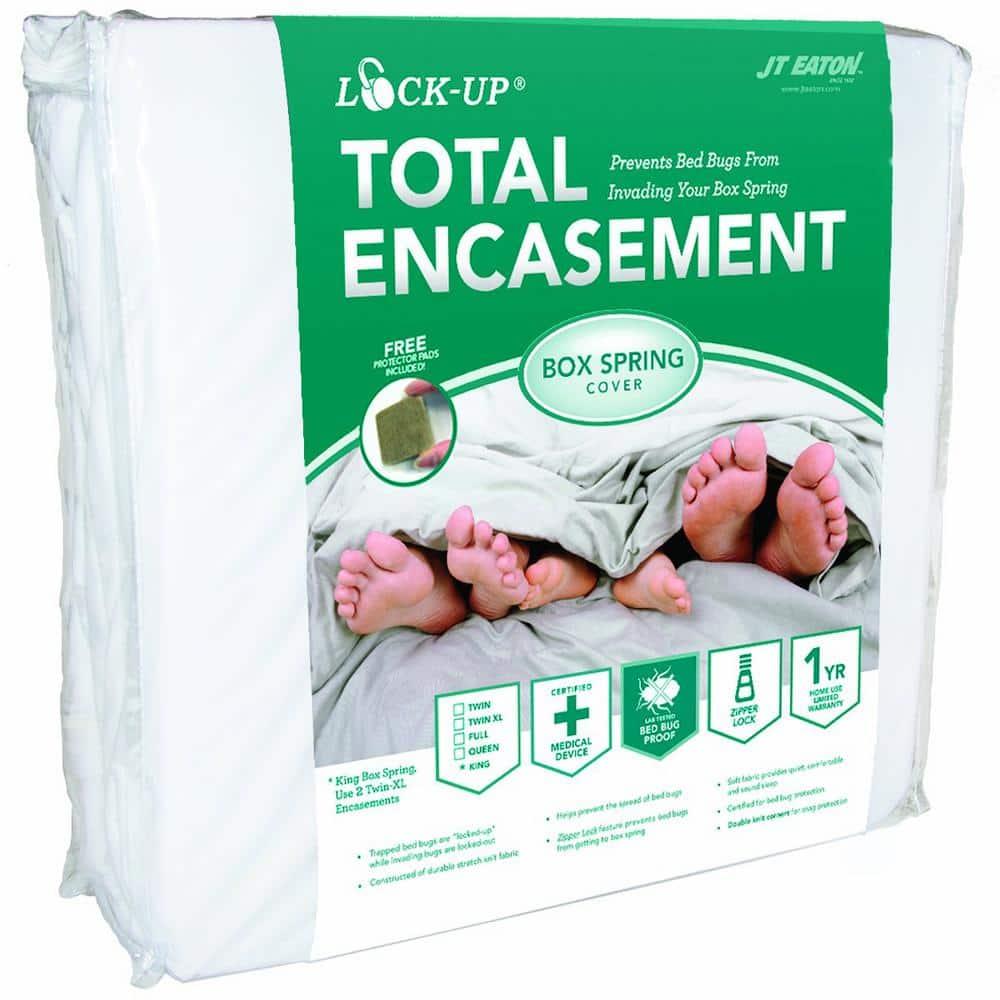 Queen Size White Woven Mattress Protector with Zipper